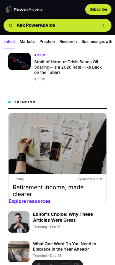 Mobile homepage sponsored post placement